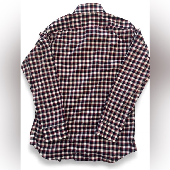 Banana Republic Red and Blue Casual Button Down Shirt - Picture 2 of 3